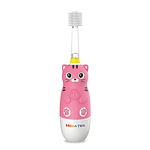 фото Mega ten детская электрическая зубная щетка kids sonic котенок