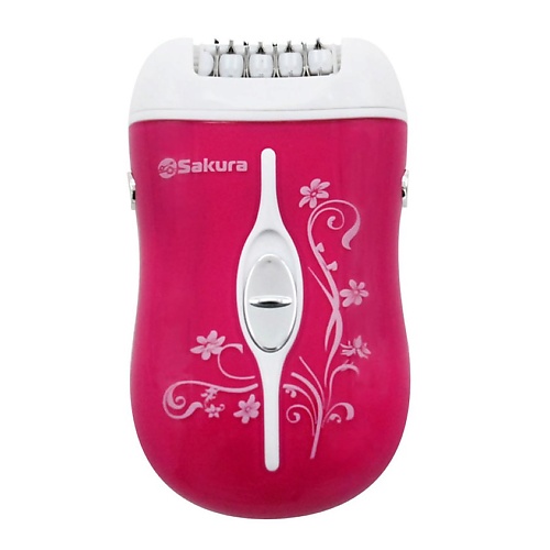 SAKURA Эпилятор SA-5540P массажёр для лица sakura sa 5308p 2 режима 5 насадок 2хаа бело розовый