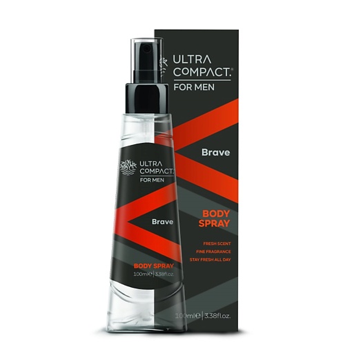 ULTRA COMPACT Парфюмированный спрей для тела для мужчин Брейв liv delano парфюмированный спрей мист pheromone zone don juan 100