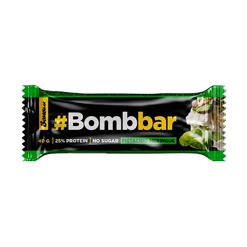 BOMBBAR Батончик глазированный Фисташковая меренга bombbar коктейль коллаген с хондроитином глюкозамином и мсм со вкусом цитруса