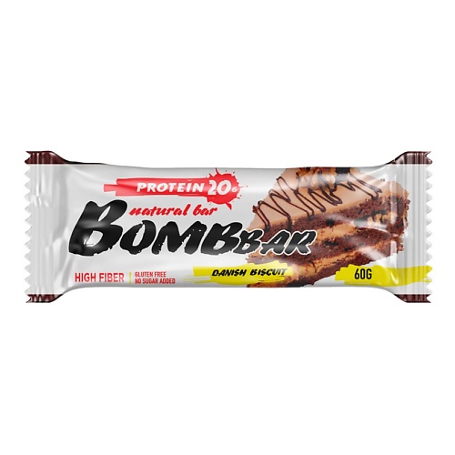 BOMBBAR Батончик Датский бисквит bombbar коктейль коллаген с хондроитином глюкозамином и мсм со вкусом цитруса