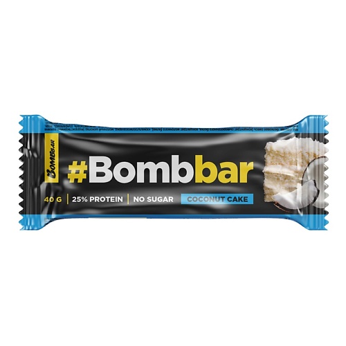 BOMBBAR Батончик глазированный Кокосовый торт bombbar коктейль коллаген с хондроитином глюкозамином и мсм со вкусом цитруса