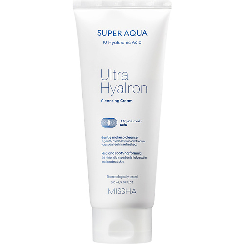 MISSHA Пенка кремовая Super Aqua Ultra Hyalron для умывания и снятия макияжа лосьон после бритья nivea антибактериальный ultra 100 мл
