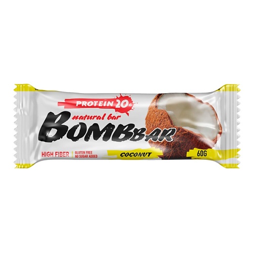 BOMBBAR Батончик Кокос bombbar коктейль коллаген с хондроитином глюкозамином и мсм со вкусом цитруса