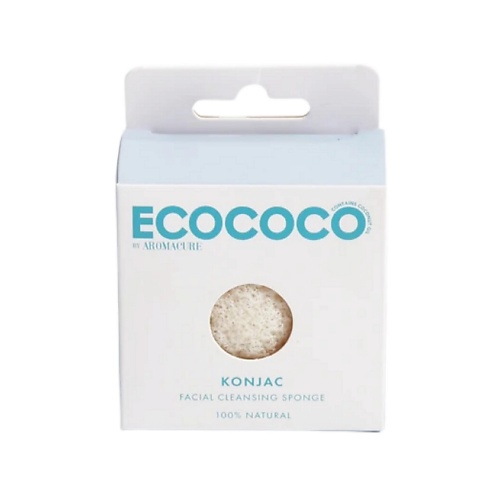 ECOCOCO Спонж для лица очищающий Konjac Facial Cleansing Sponge limoni спонж для умывания cleansing sponge