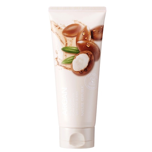 фото Nature republic пенка для умывания с аргановым маслом real nature argan foam cleanser