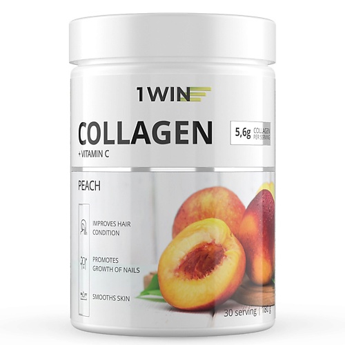 1WIN Коллаген c витамином C, со вкусом персика 1win коллаген с витамином c хондроитином и глюкозамином малина
