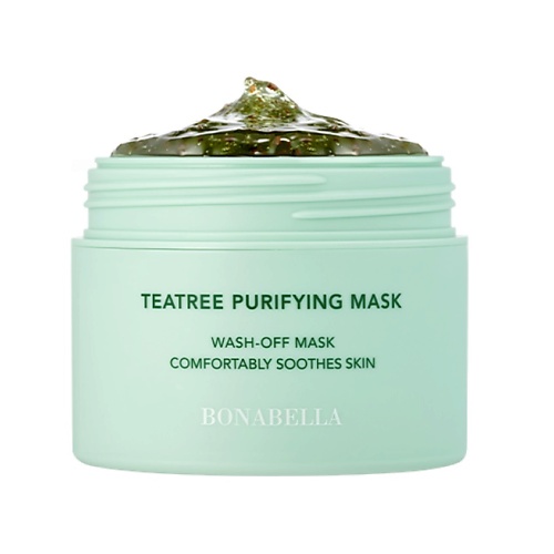 цена Маска для лица BONABELLA Крем-маска для лица очищающая с экстрактом листьев чайного дерева Teatree Purifying Mask