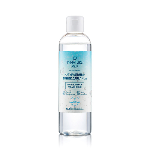 INNATURE Тоник для лица Интенсивное увлажнение Aqua Natural Face Tonic шампунь интенсивное увлажнение aqua splash moisturizing shampoo пк501 300 мл
