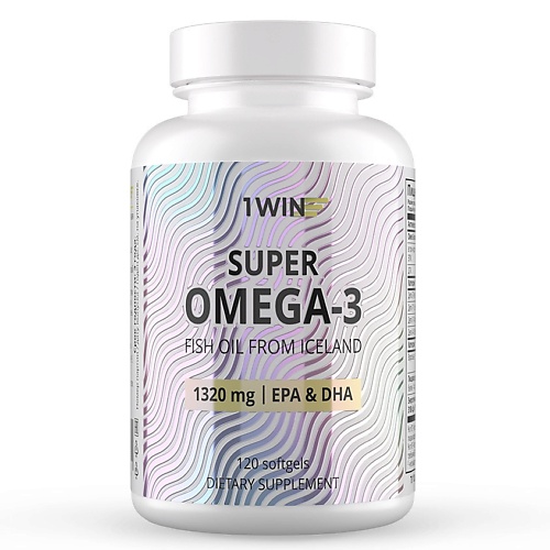 Капсула 1WIN Омега-3 в капсулах высокой концентрации Dietary Supplement Super Omega-3 fish oil from iceland