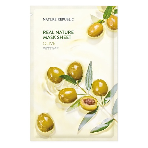 цена Маска для лица NATURE REPUBLIC Маска для лица тканевая с экстрактом оливы Mask Sheet Olive