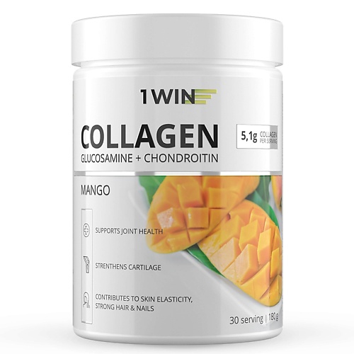 1WIN Коллаген с витамином C, Хондроитином и Глюкозамином, манго 1win коллаген с витамином c хондроитином и глюкозамином малина