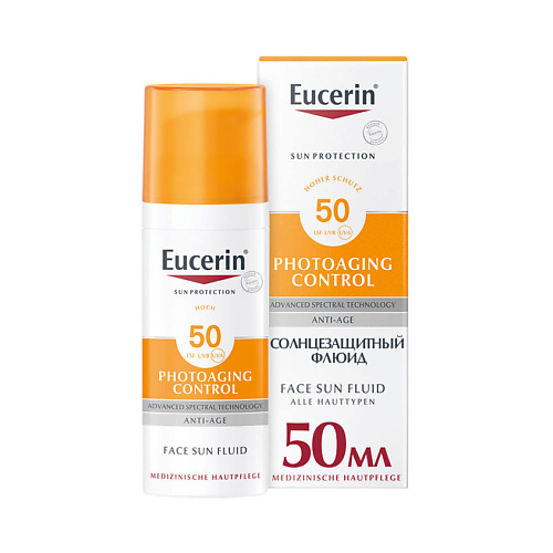 фото Eucerin солнцезащитный флюид для лица photoaging control spf 50
