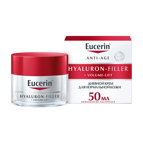 цена Крем для лица EUCERIN Крем для дневного ухода за нормальной и комбинированной кожей Hyaluron-Filler + Volume-Lift SPF 15