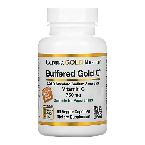фото California gold nutrition буферизованный витамин c в капсулах 750 мг