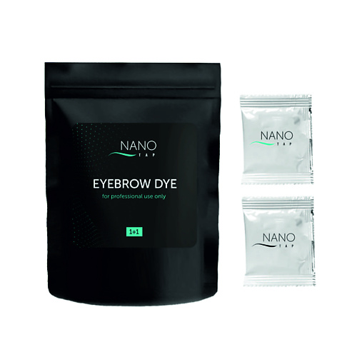 NANO TAP Краска для бровей в саше 1+1 средство по уходу за волосами nano brazil hair btox blue 2х500 мл