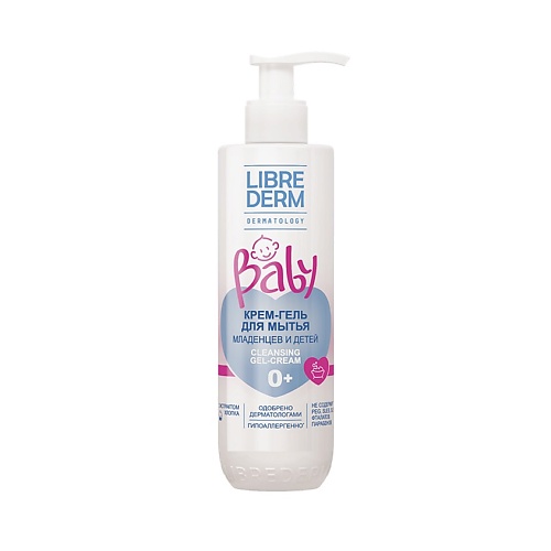 LIBREDERM Крем - гель для мытья новорожденных, младенцев и детей Cleansing Gel - Cream dermedic linum emollient baby увлажняющий успокаивающий крем для детей с 1 дня жизни 100 г