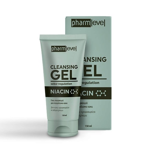 PHARMLEVEL Гель очищающий для микробиома кожи NIACIN интенсивный крем пудинг для сияния кожи anua peach 77 niacin enriched cream 50мл