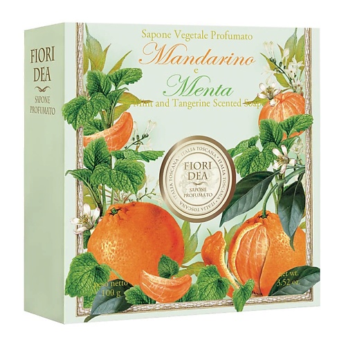 FIORI DEA Мыло кусковое Мандарин и Мята Fiori Dea Mint and Tangerine Scented Soap chloe rose tangerine