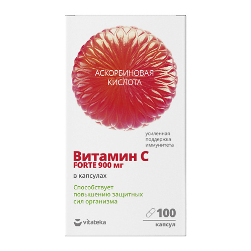 VITATEKA Витамин С 900 1105 мг витаниум аскорбиновая кислота витамин с со вкусом апельсина