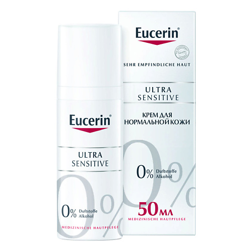 Крем для лица EUCERIN Успокаивающий крем для чувствительной кожи нормального и комбинированного типа UltraSensitive цена и фото