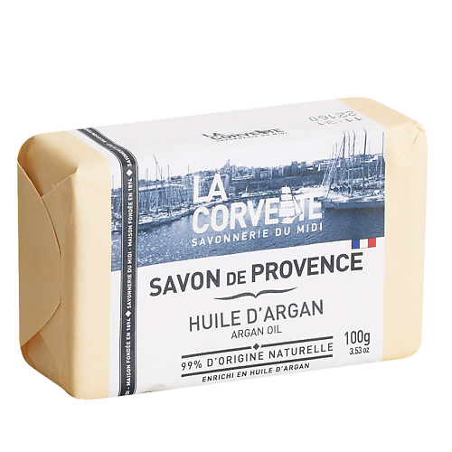 LA CORVETTE Мыло туалетное прованское для тела Масло арганы Savon de Provence Argan Oil fresh secrets туалетное мыло с жожоба 85