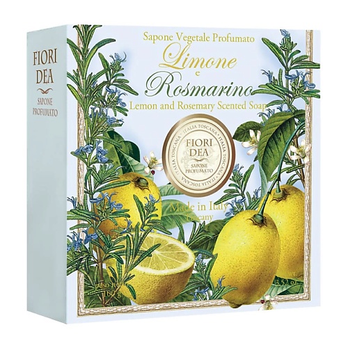 FIORI DEA Мыло кусковое Лимон и Розмарин Fiori Dea Lemon and Rosemary Scented Soap мыло fiori dea ирис 250 г