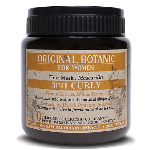 цена Маска для волос ORIGINAL BOTANIC Маска для вьющихся волос 3-в-1 Curly Hair Mask 3 In 1
