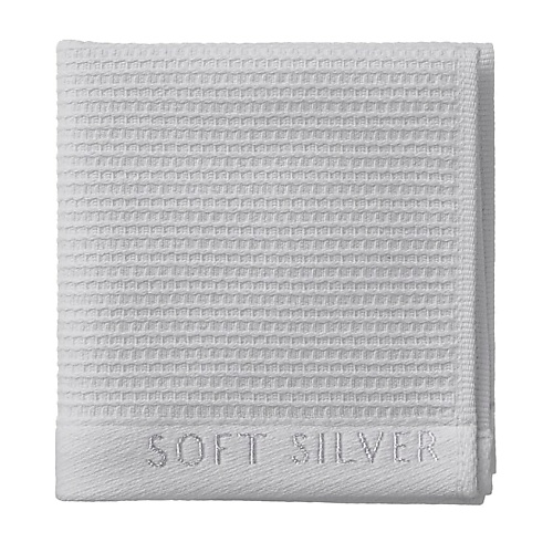 SOFT SILVER Антибактериальная махровая салфетка для массажа и пилинга, 30х30 см. Цвет: «Благородное серебро» (серый) плафон мариям 1хе27 серебро 17х17х14см