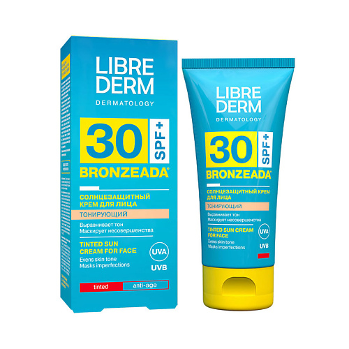 LIBREDERM Солнцезащитный тонирующий крем для лица SPF 30 Bronzeada Tinted Sun Cream for Face солнцезащитный крем для лица spf50