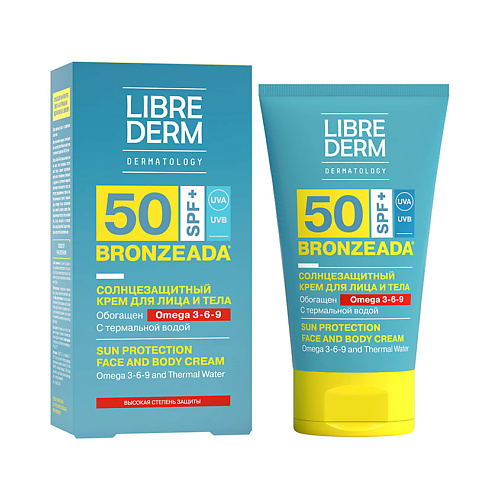 LIBREDERM Солнцезащитный крем SPF50 с Омега 3-6-9 и термальной водой BRONZEADA