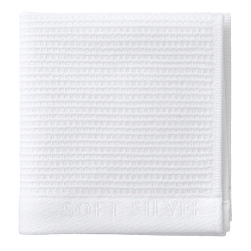 SOFT SILVER Антибактериальная махровая салфетка для массажа и пилинга, 30х30 см. Цвет: «Альпийский снег» (белый) soft silver антибактериальное классическое одеяло 1 5 спальное 140х205 см