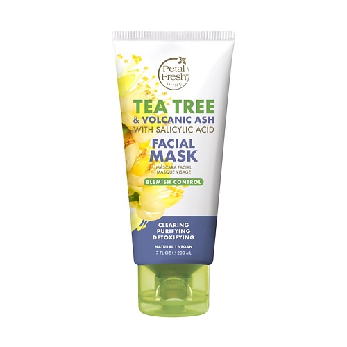 фото Petal fresh маска против несовершенств кожи лица с экстрактом чайного дерева и вулканическим пеплом