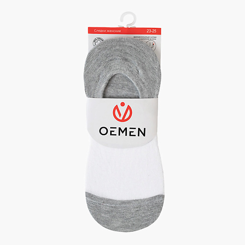 OEMEN Подследники хлопковые ВН364 белый/серые носки мужские я всегда прав белый р 40 45
