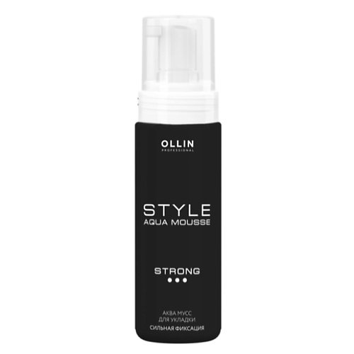 OLLIN PROFESSIONAL Аква мусс для укладки сильной фиксации OLLIN STYLE мусс для укладки волос средней фиксации mousse medium hold ollin style