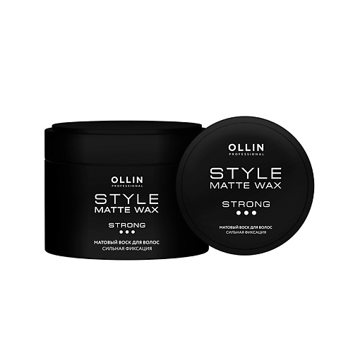 ollin лак для волос ollin professional style ультрасильной фиксации 500 мл Воск для укладки волос OLLIN PROFESSIONAL Матовый воск для волос сильной фиксации OLLIN STYLE