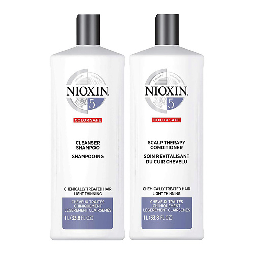 цена Набор для ухода за волосами NIOXIN Набор для волос System 5 Cleanser Scalp Therapy Conditioner Duo
