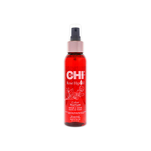 фото Chi тоник несмываемый с маслом шиповника для окрашенных волос rose hip oil color nurture repair and shine leave-in tonic