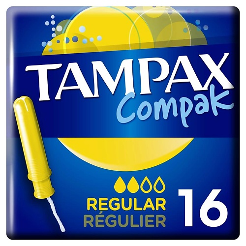 TAMPAX Тампоны с аппликатором Compak Regular tampax compak тампоны женские гигиенические с аппликатором regular single