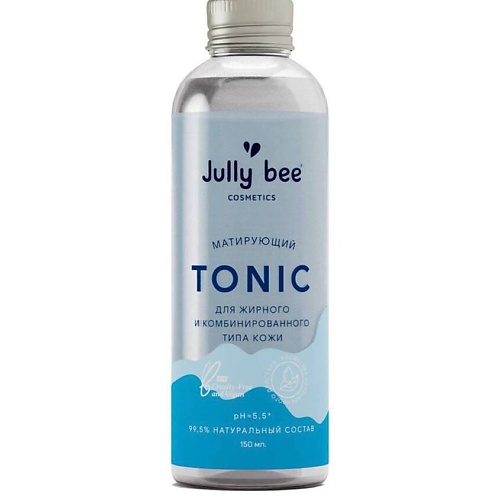 JULLY BEE Тоник матирующий для жирного типа кожи come on крем для жирного типа кожи лица и рук без масла и жирного блеска для увлажнения 75 0
