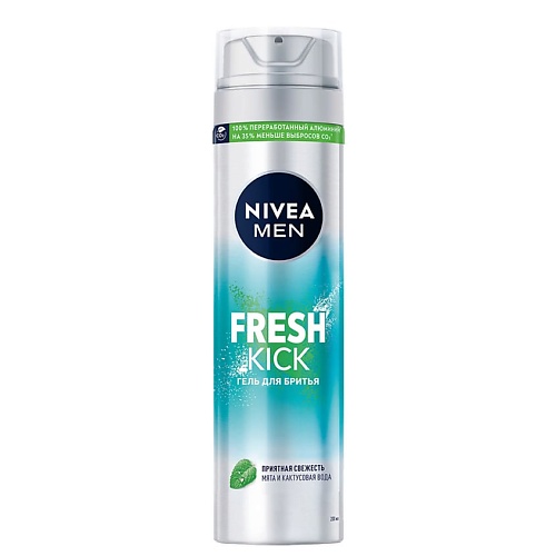 NIVEA MEN Гель для бритья FRESH KICK дезодорант аэрозоль для тела nivea fresh cherry женский 150 мл
