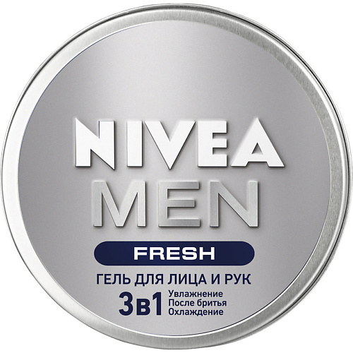 фото Nivea мужской гель для лица и рук 3в1 «fresh»