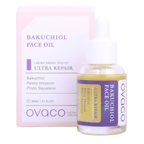 OVACO Сыворотка-масло для лица с бакучиолом Bakuchiol Face Oil biotherm интенсивная восстанавливающая сыворотка масло blue therapy