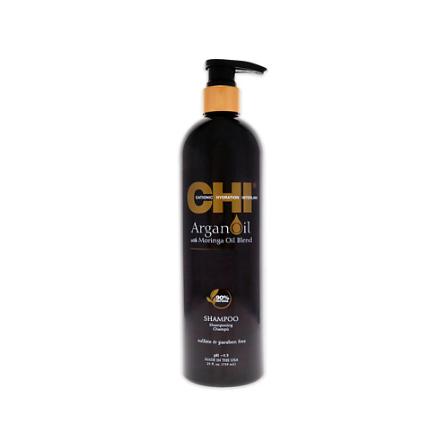 CHI Шампунь для волос с аргановым маслом Argan Oil Plus Moringa Oil Shampoo tefia увлажняющий шампунь для сухих и вьющихся волос moisturizing shampoo mycare 1000 0