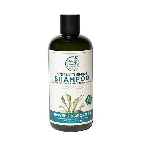 Шампунь для волос PETAL FRESH Шампунь для волос укрепляющий с экстрактом морских водорослей и аргановым маслом Strengthening Shampoo Seaweed & Argan Oil