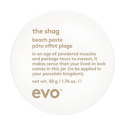 EVO [шэгги] текстурирующая паста-объем The Shag beach paste davines more inside medium hold pliable paste пластичная паста для объемного невидимого стайлинга 125мл