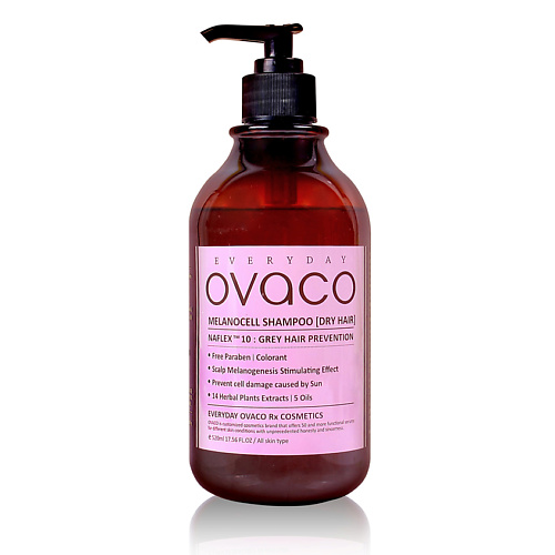 фото Ovaco шампунь для сухих и поврежденных волос melanocell dry hair shampoo