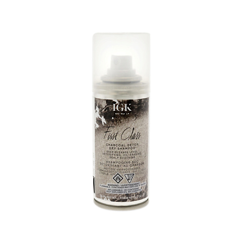 IGK Сухой шампунь для волос с древесным углем First Class Charcoal Detox Dry Shampoo успокаивающий бриллиантовый сухой шампунь люкс platinum