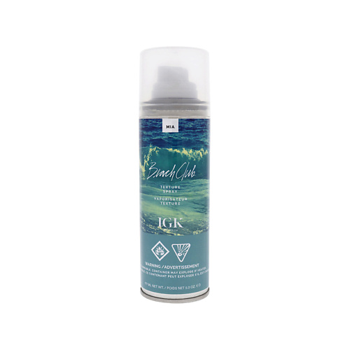 IGK Спрей для волос моделирующий Beach Club Texture Spray текстурирующий аэрозоль linfa solare salty texture velian