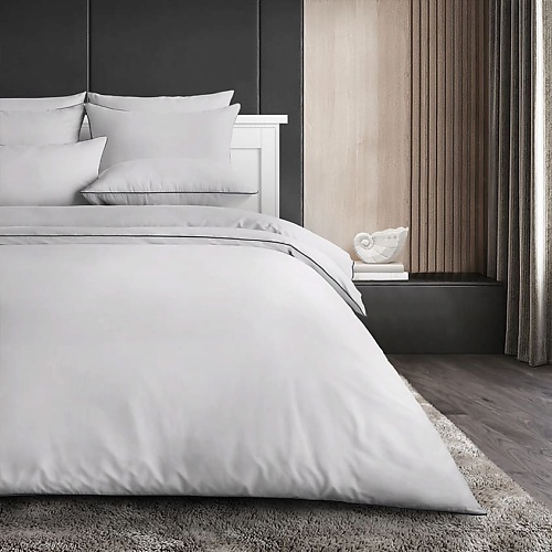 цена Комплект постельного белья SOFT SILVER Антибактериальный комплект постельного белья Antibacterial Bed Linen Set, 1,5-спальный. Цвет: «Благородное серебро» (серый)